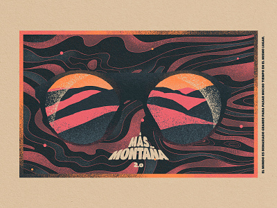 MÁS MONTAÑA design glasses illustration montains vintage design wacom