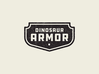 Dinosaur Armor 2 armor armour badge dinosaur exhibit logo museum shield vintage