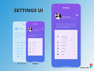 Settings UI Day# 012 app setting design figma figmadesign mobile ui settings settings page ui uidesign uiux