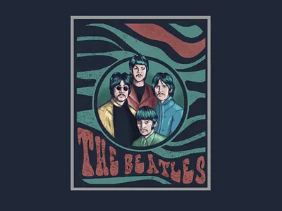 The beatles illustration digital art digital illustration illustration illustrator photoshop poster poster design vector