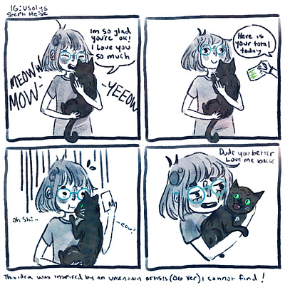 The vet cat comic cute doodle funny illustration pet vet