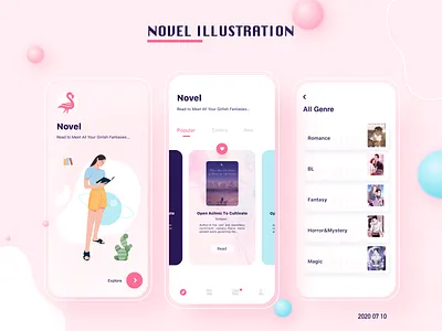 Reading~ app art design icon illustration illustrator logo ui ux vector