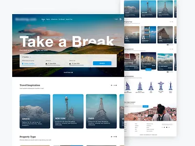 travel landing page homepage design illustration landingpage travel typogaphy ui ux webdesign