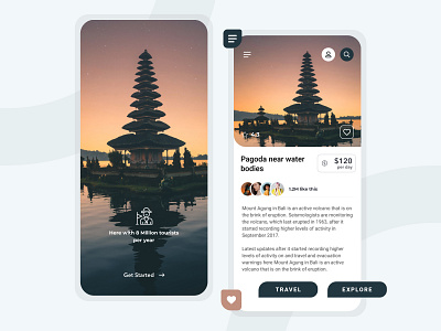 Explore Destinations - Travel App Screens adobe xd app app design apple design branding colors design explorer illustration ios app design travel app ui design ux design web design