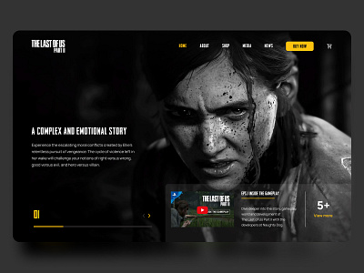 The Last Of Us part II design desktop design homepage playstation ui ui design user interface user interface design web web design