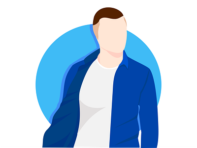 man art branding design flat illustrator minimal ui vector web