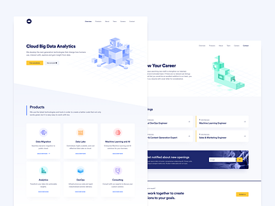 Web Design for Machine Learning and AI Platform 2020 2020 trends clean design illustration light mode minimal ui ux