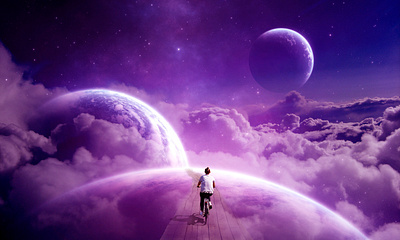 FANTASY CYCLING composite design manipulations photoshop