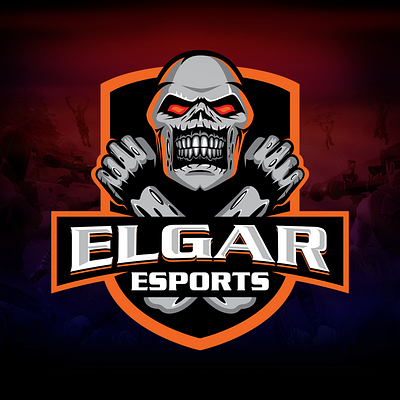 Elgar Esports branding dead design emblem esport esportlogo illustration insignia logo shield vector walkingdead zombie