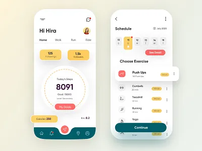 Fitness Mobile Application-UX/UI Design app interface minimal mobile mobile app mobile apps mobile ui mobileapp mobileappdesign mobileui ui uidesign uiux ux ux ui design