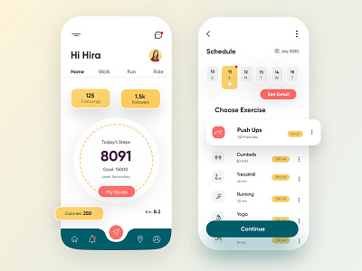 Fitness Mobile Application-UX/UI Design app interface minimal mobile mobile app mobile apps mobile ui mobileapp mobileappdesign mobileui ui uidesign uiux ux ux ui design