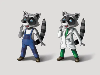 Raccoon 2d art cartoon character character design characters characters design concept art digital art digital painting digitalart mascot character raccoon