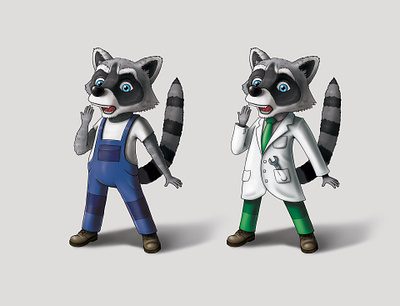 Raccoon 2d art cartoon character character design characters characters design concept art digital art digital painting digitalart mascot character raccoon