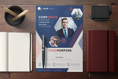 Corporate Poster Template branding brochure business catalogue clean corporate download elegant free magazine modern portfolio poster template templates