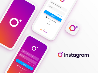 Instafresh brand identity gradient identity instagram login logo redesign refresh splash