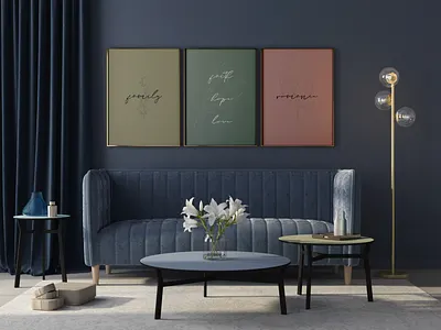 Wall Artworks artwork coral design faith family forest green green hope illustration living room love luxury design poster a day poster art poster design romance sage typeface typography wall decor
