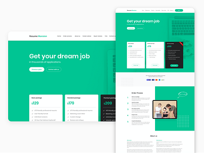 Resume Mansion Landing Page landing page landing page design landing page ui uiux uxdesign