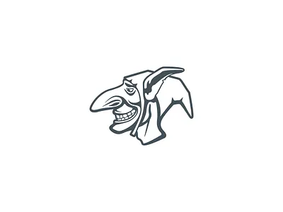 Goblin branding design flat goblin graphic icon illustration logo mark negative space vector