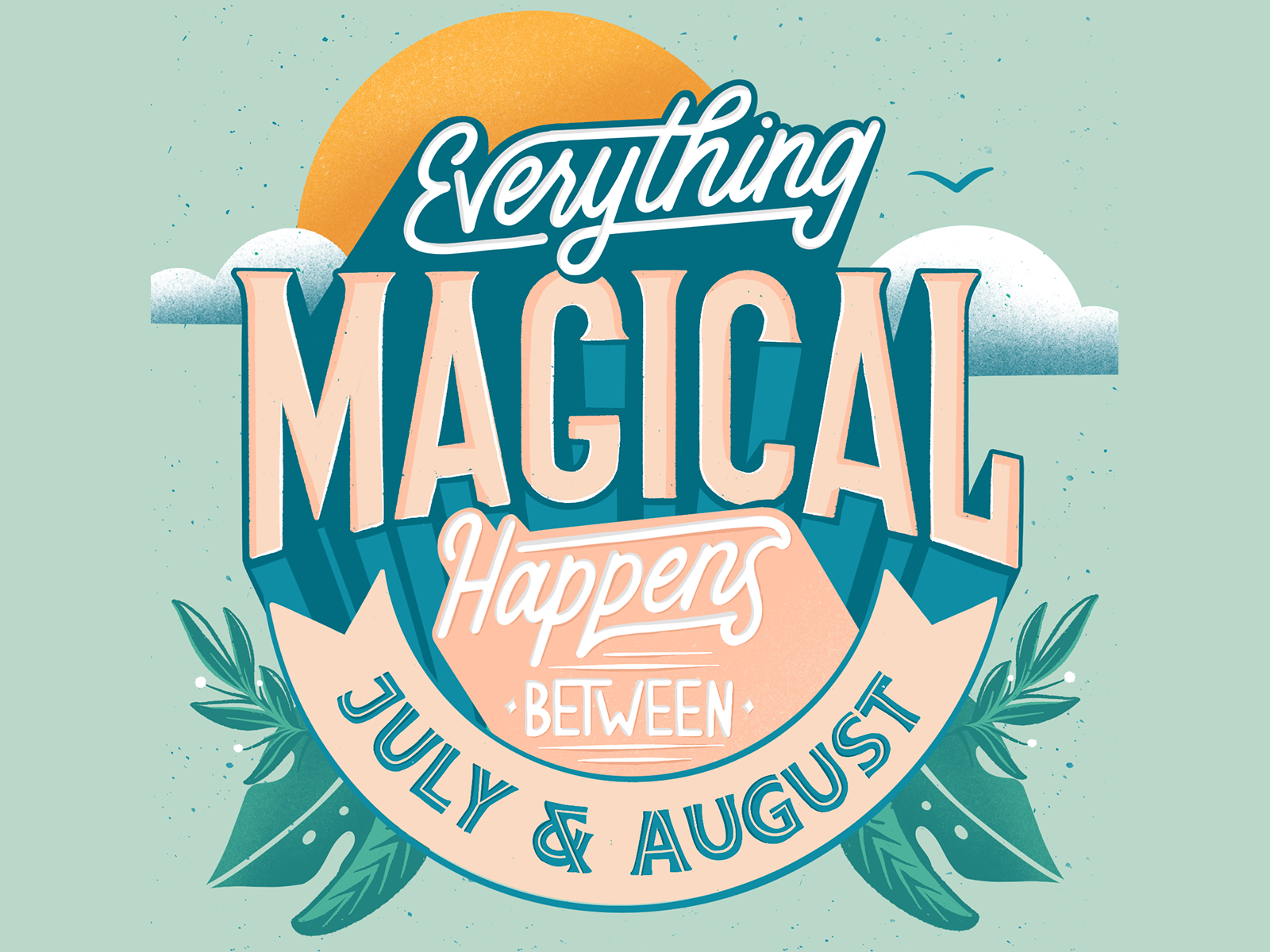 Example of Custom Lettering Design With Artwork