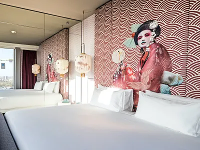 HEADBOARD DESIGN FOR ORIENT ROOM art collage collageart design digital art hotel hoteldesign mural mural design photoshop