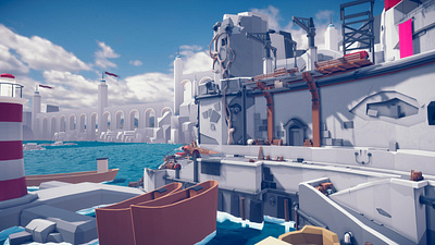 Harboria 3d assets city envoirnment illustration landscape lowpoly town unity3d