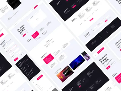 Livestreaming Pages clean landing livestream page pink red ui ux web webdesign website