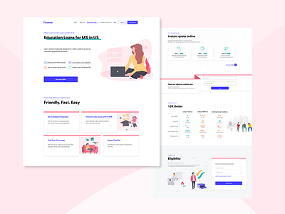 Product Features education education loan education website feature features green knowledge pink students ui user user experience user interface user interface design userinterface web web design website website concept website design