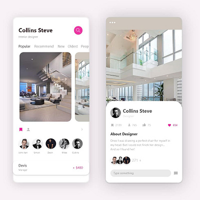 Interior designer hiring app ui adobe design illustration product design ui ui ux ui design ux ux design web