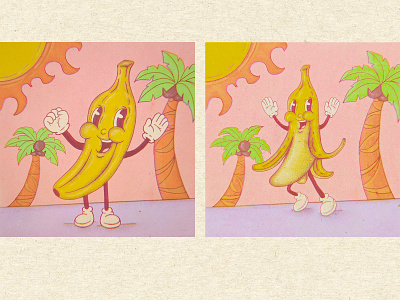 Banana Boy 1930 1930s banana bananas cartoon cartoon character cartoon illustration cartoons character character design characterdesign characters flat funny character illustration illustration art procreate summer summertime vintage