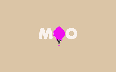 Moo Ice-cream aesthetics app branding designmatters flat icon illustration minimaldesign typography vector