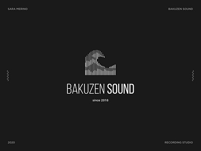 Bakuzen Sound brand 2020 brand brand design brand identity branding design icon japan lineart lines logo logotupe minimal music simple sound vector wave