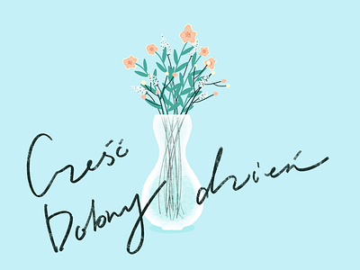 Happy Friday design flowers friday illustration procreate summer