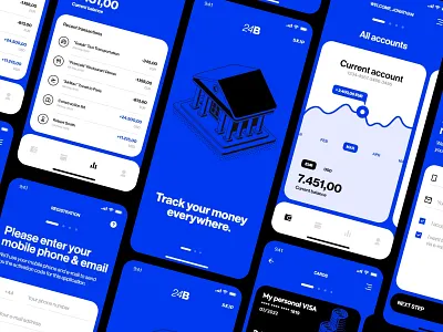 Finance - Bank Account App app balance cash dashboard design finance financial app fintech graphic design illustration illustrator lending payments product saas transactions typography ui uiux design ux