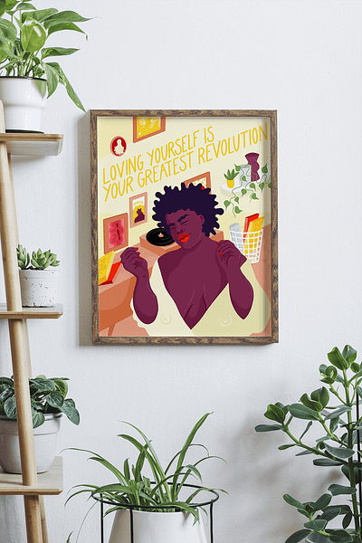 Loving yourself is your greatest revolution body liberation body positive body positivity equality feminism illustration self acceptance selflove