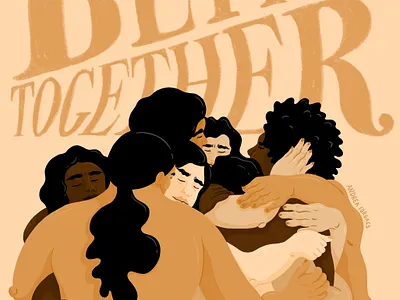 Better Together - Art Print community equality feminism friendship illustration rights self acceptance women