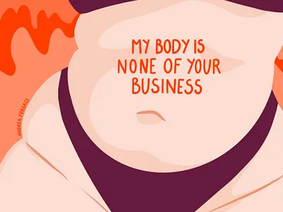 My Boy is non of your Business - Art Print body liberation body positivity bodypositive equality feminism illustration rights self acceptance women
