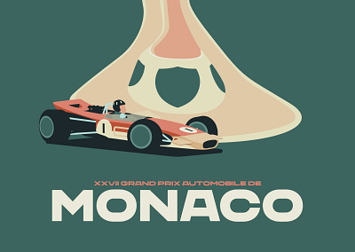 Monaco Grand Prix Illustration car f1 formula 1 grand prix illustration lotus monaco motor racing motorsport race car racecar racing