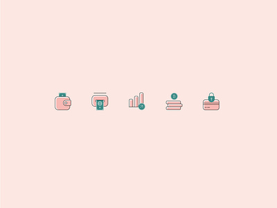 Finance Icons Exploration design finance flat icon illustration money payment payment app ui vector wallet web