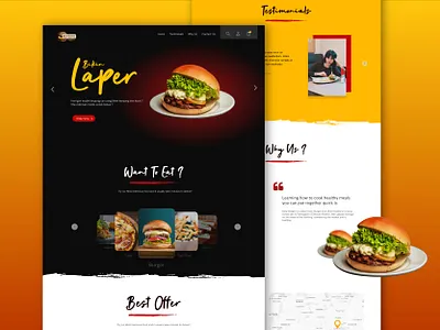 UI Website Burger Daily ( Bikin Laper ) app ui apple ui ui ux ux web web design