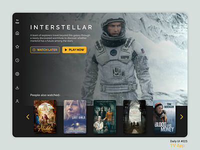 Daily UI #025 TV App app design app screen app ui daily ui daily ui 025 dailyui figma tv app tv screen ui ui design ui ux ux ux design