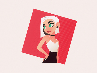 Tetra character character design design flat half tone illustration illustrator quarantine shape square vector vector illustration woman