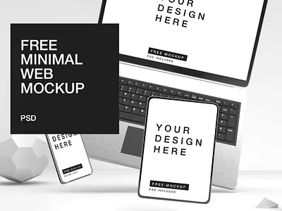 Free Web Mockup 3d design download download psd free freebie minimal mockup mockup psd mockup template muzli portfolio psd template web website