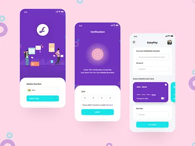 Easy Pay app app design colorful dailyui design logo pay payment payment app ui uiux vector