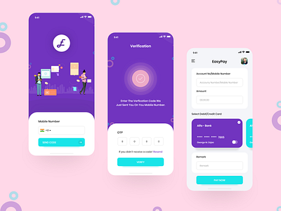 Easy Pay app app design colorful dailyui design logo pay payment payment app ui uiux vector