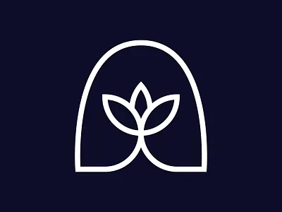 Alexandar a flower garden geometric logo sound