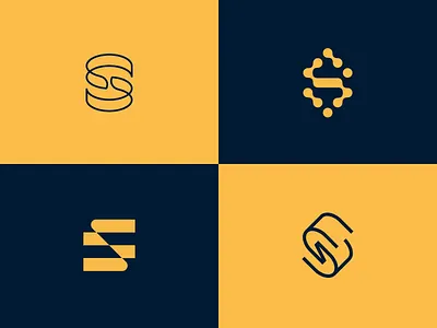 Different faces of the letter "S" branding design icon lettering logo logotype sign vector