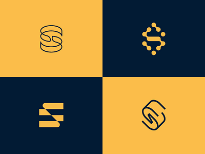 Different faces of the letter "S" branding design icon lettering logo logotype sign vector