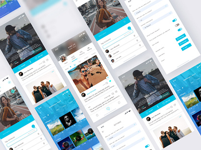 Social Media UI design Concept app app design app designer design dribbble facebook gallery instagram profile settings social media twitter ui ui concept uidesign uiux usa user interface design ux