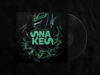 Snakes | Album Cover Design album art albumcover band bandmerch branding creative design music musician snake snakes typography typography art typography design