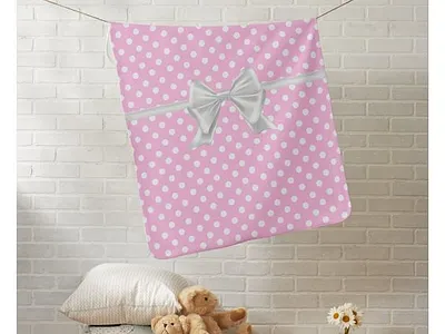 Pink baby blanket babies baby baby shower blanket girl nursery pink polkadots pretty zazzle